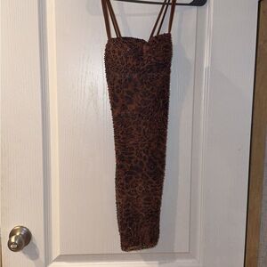 Windsor Brown Mini Dress